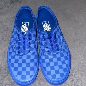 New Vans - Mens Blue checkered print sneakers